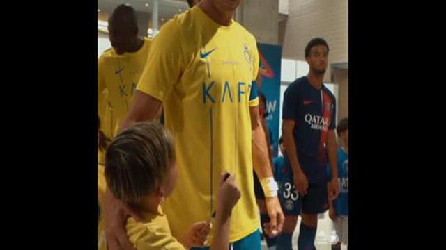 A reação de Ronaldo às lágrimas de uma criança