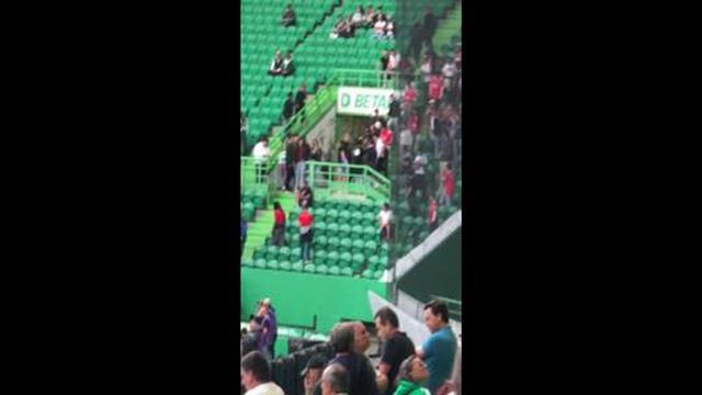 Agressões nas bancadas em Alvalade
