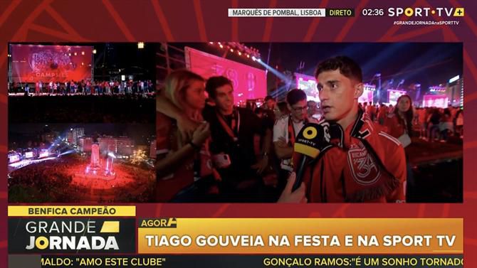 Tiago Gouveia 'apanhado' no Marquês: «Vou dar o máximo para ficar no Benfica»