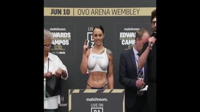 Pugilista foi à pesagem em ‘topless’ e anunciou entrada no Only Fans