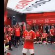 Veja a festa no balneário do Benfica (vídeo)