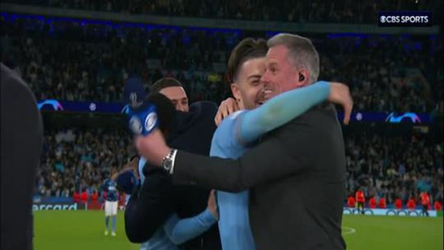 A reação imperdível de Grealish em direto na televisão