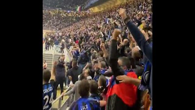 Adeptos do Inter loucos no golo de Lautaro