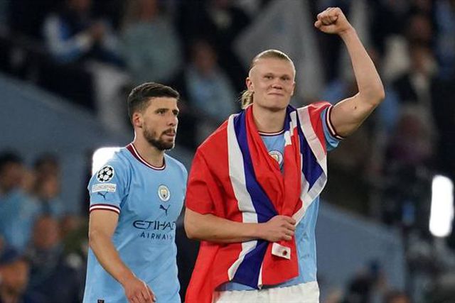 Haaland eufórico com goleada