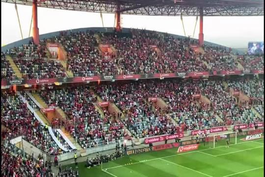 O ambiente na bancada do Benfica