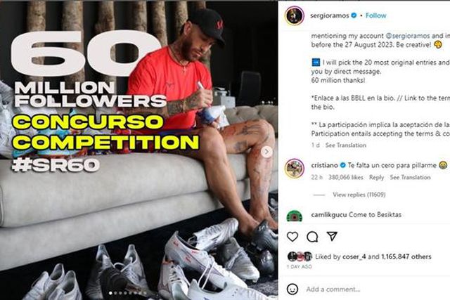 Cristiano Ronaldo 'mete' Sergio Ramos no devido lugar...