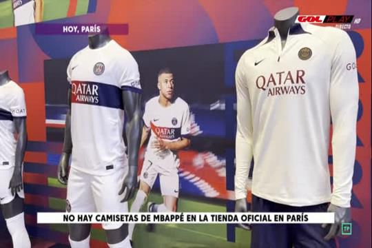 Onde estão as camisolas de Mbappé na loja oficial do PSG?