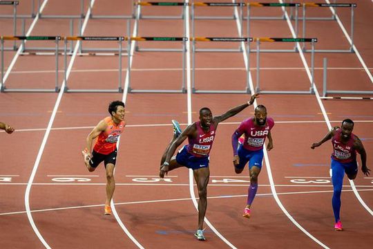 Grant Holloway campeão mundial dos 110 m barreiras