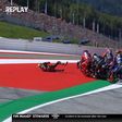 GP Áustria: Miguel Oliveira apanhado em queda na primeira curva da corrida sprint (vídeo)