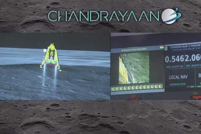 Índia faz história ao aterrar nave na Lua (vídeo)