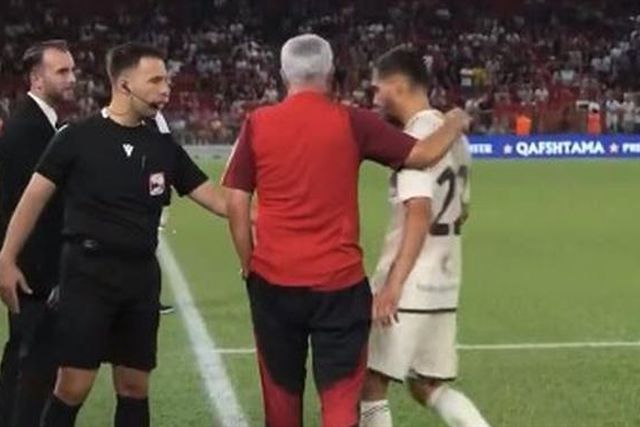 Insólito: Mourinho manda Aouar sair e fica com 10... (vídeo)