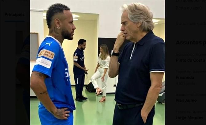 Neymar 'apresentou-se' a Jorge Jesus