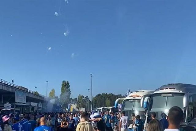 Há fogo de artifício entre os adeptos do FC Porto (vídeo)