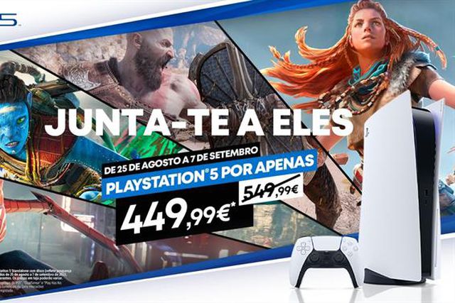 Preços voltam a 'derreter': desconto de 100  euros na PS5® (edição Blu-Ray Ultra HD) de 25 de agosto a 7 de setembro (saiba tudo aqui)!