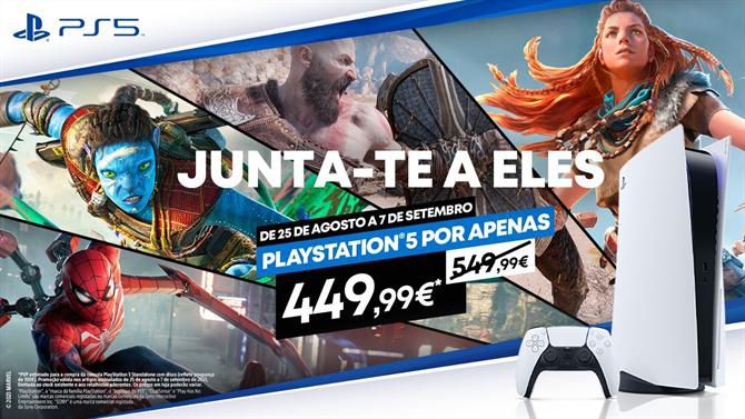 Preços voltam a 'derreter': desconto de 100  euros na PS5® (edição Blu-Ray Ultra HD) de 25 de agosto a 7 de setembro (saiba tudo aqui)!