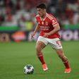 Tiago Gouveia, extremo do Benfica em ação num jogo