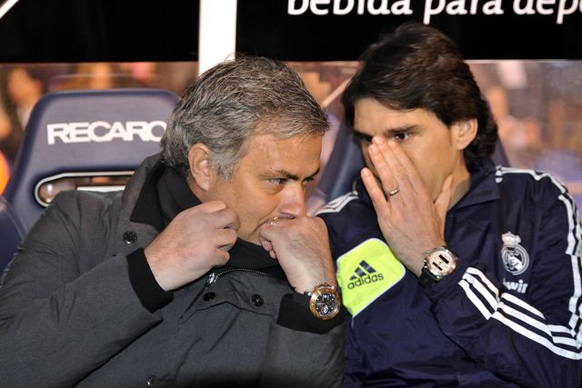 José Mourinho e Aitor Karanka, treinador e adjunto do Real Madrid em 2013 - Foto Imago