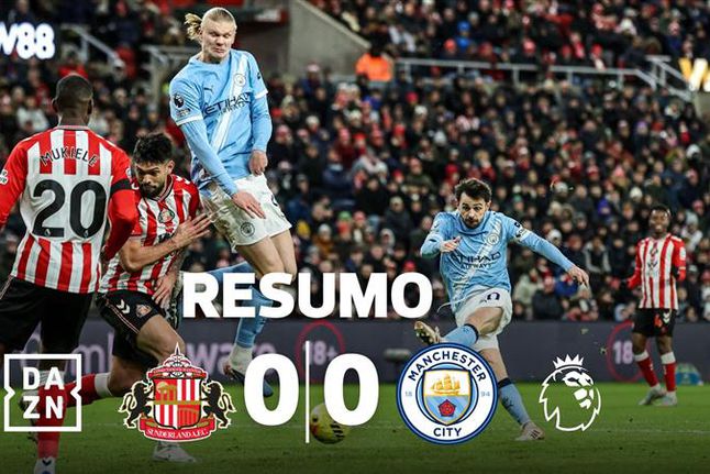 Falta de inspiração em Sunderland atrasa Man. City na luta pelo título (resumo)