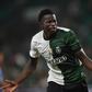 Blopa viveu momento de afirmação, e glória, a 28 de outubro de 2025, ao estrear-se pela equipa principal dos verdes e brancos com dois golos na goleada de 5-1 sobre o Alverca - Foto: MIGUEL NUNES