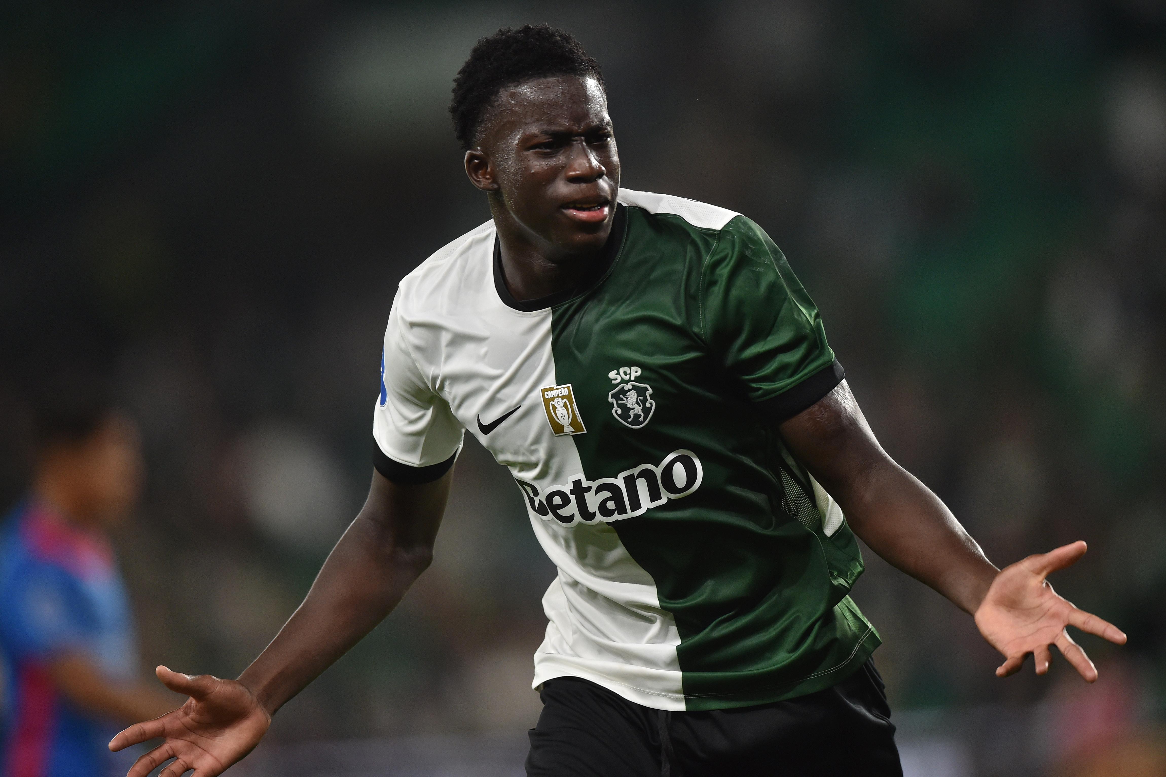 Blopa viveu momento de afirmação, e glória, a 28 de outubro de 2025, ao estrear-se pela equipa principal dos verdes e brancos com dois golos na goleada de 5-1 sobre o Alverca - Foto: MIGUEL NUNES