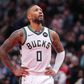 Damian Lillard em jogo pelos Bucks