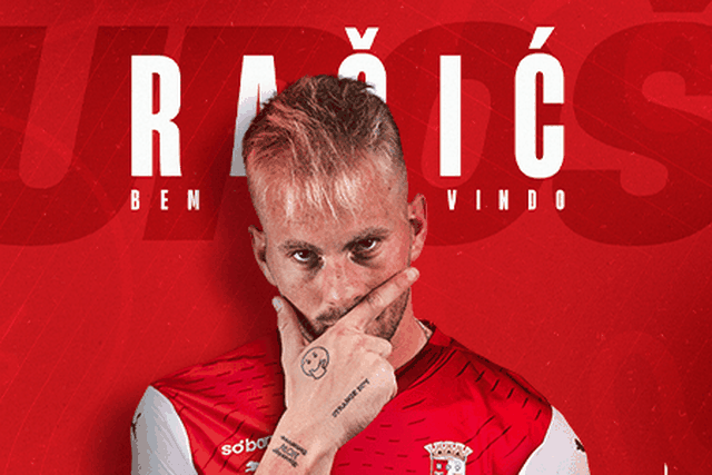 Uros Racic está de regresso ao SC Braga, clube que já havia representado na época 2022/2023