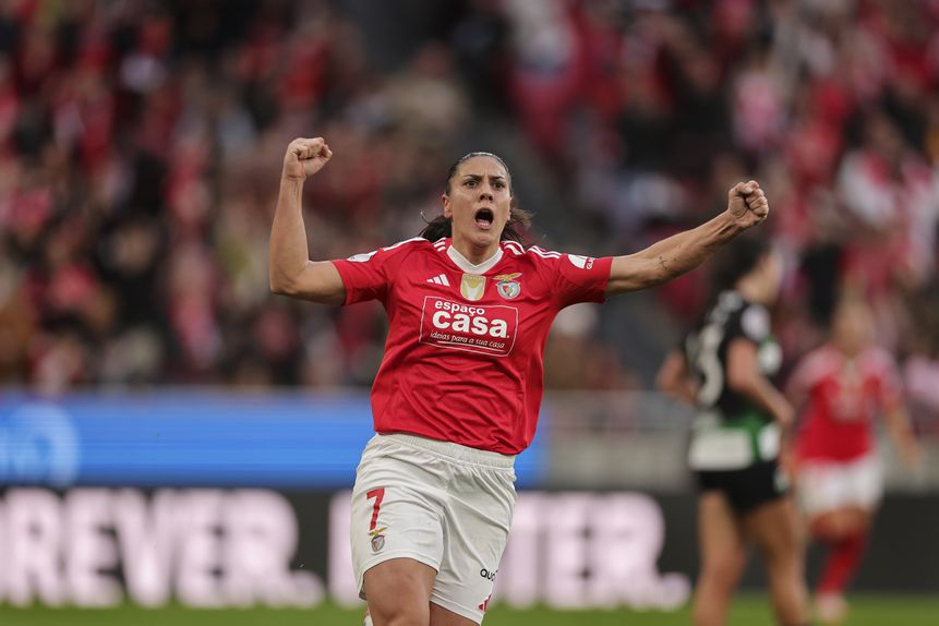 Martin Prieto festeja golo ao Sporting (ANTÓNIO COTRIM/LUSA)