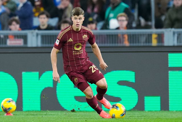 Samuel Dahl em ação pela Roma frente à Sampdoria na Taça de Itália