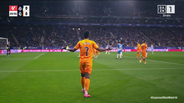 Real Madrid perde com o Espanhol  em jogo com golo anulado a Vini Jr.