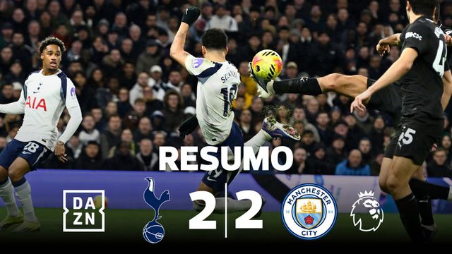 Super Solanke resgata um ponto para o Tottenham frente ao Man. City (resumo)