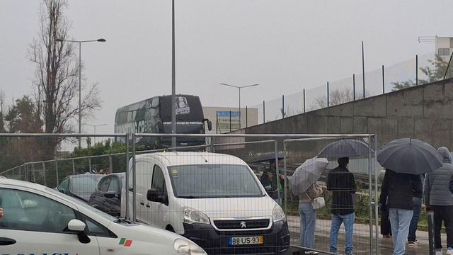 Chegada da comitiva do Sporting a Alvalade