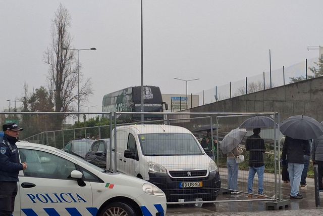 Chegada da comitiva do Sporting a Alvalade