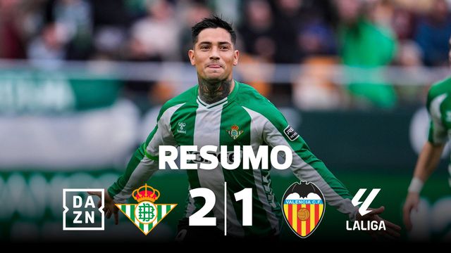 Betis derrota Valência e mantém-se em lugar europeu (resumo)