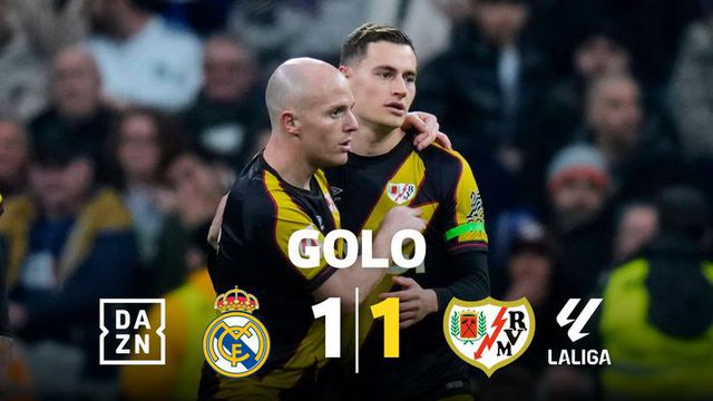 Rayo empata no arranque da segunda parte e voltam os assobios ao Bernabéu