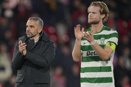Rui Borges não quis alimentar muito a questão-Hjulmand mas deixou-lhe elogios 
(Foto Miguel Nunes)