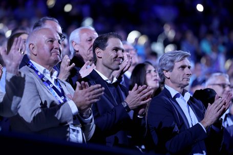 Alcaraz e Djokovic discursaram para a bancada: estava lá Nadal