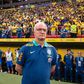 Dorival no jogo entre Brasil e Peru, da fase de qualificação para o Campeonato do Mundo