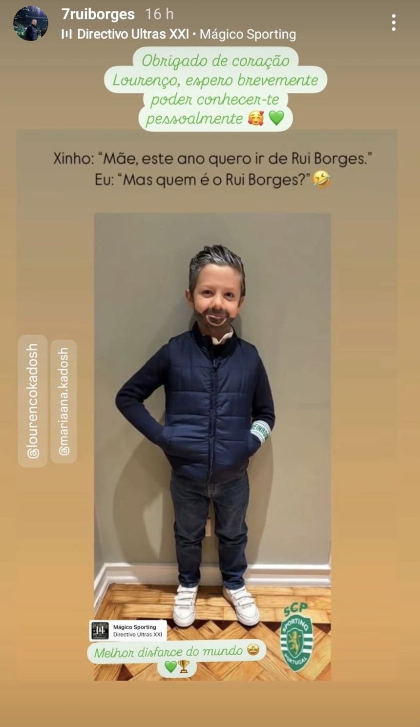 Adepto disfarça-se de Rui Borges (Foto: Instagram Rui Borges)