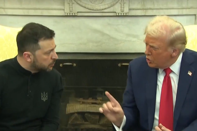 Zelenski e Trump lado a lado na Casa Branca
