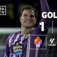 Latasa estava no sítio certo para fazer o empate no Valladolid-Las Palmas (vídeo)