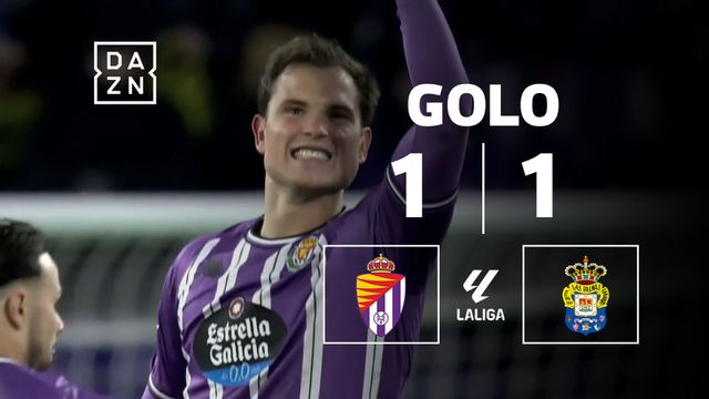 Latasa estava no sítio certo para fazer o empate no Valladolid-Las Palmas (vídeo)