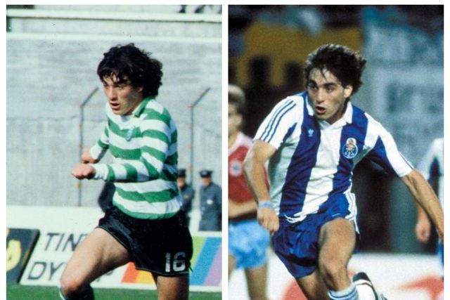 Futre com as camisolas de Sporting e FC Porto - Foto: A BOLA