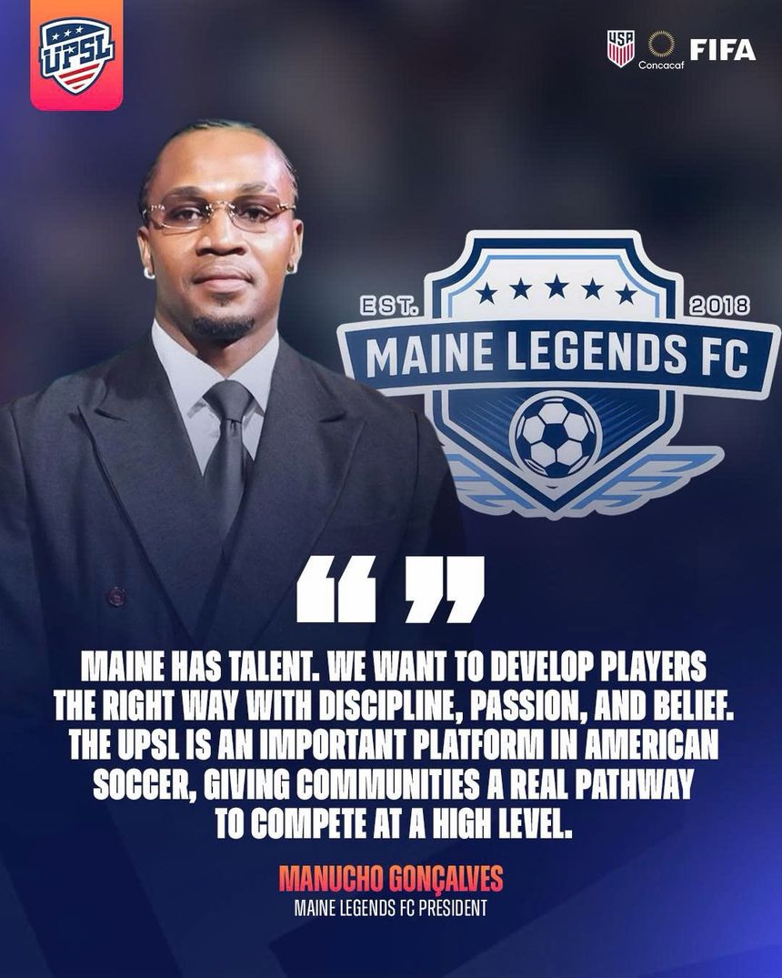 Manucho é o novo presidente do Maine Legends FC (foto: instagram)