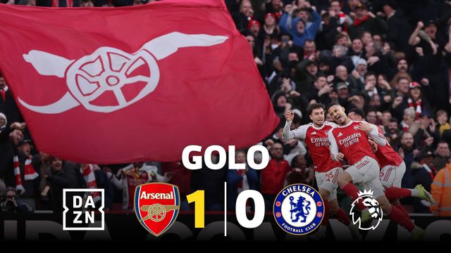 Saliba remata de cabeça, mas é autogolo de Sarr