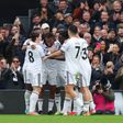 Festejos do Fulham diante do Tottenham