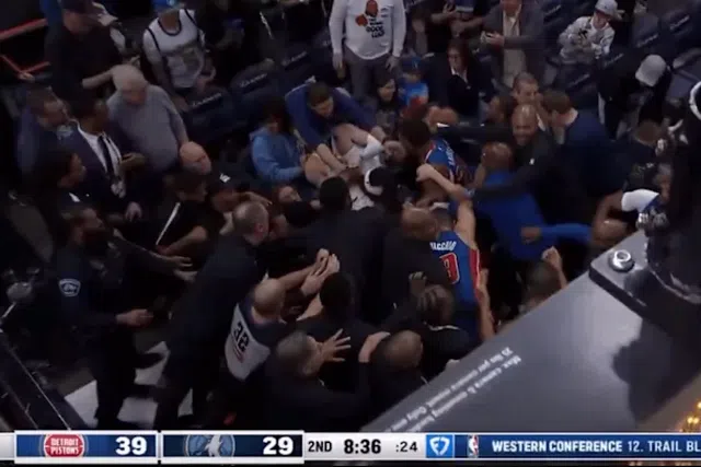 NBA decide suspensões da pancadaria Wolves-Pistons