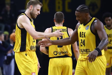 Neste momento o AEK está nos quartos de final do play-off da Champions contra o Joventut Badalona      Fotografia Imago