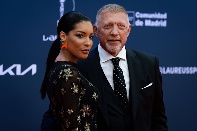 Lilian de Carvalho e Boris Becker na passadeira vermelha do Laureus