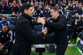 Mikel Arteta e Marco Silva a defrontarem-se em Craven Cottage