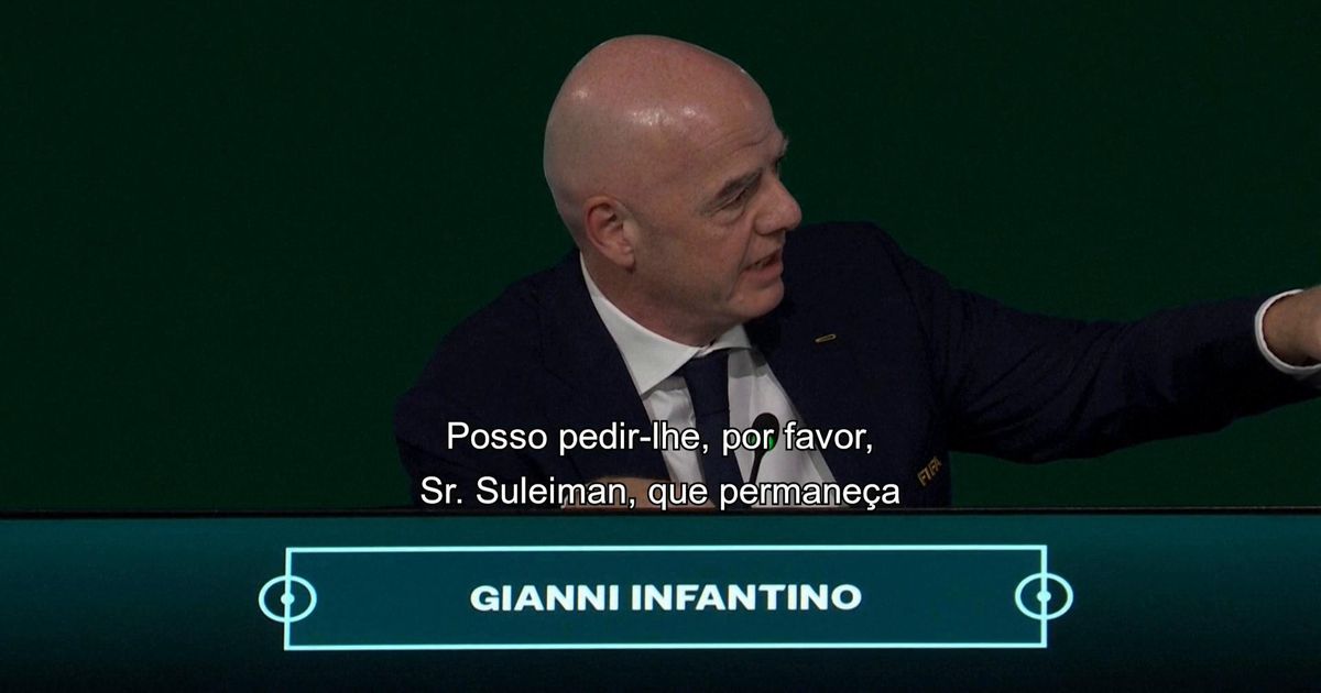 Momento tenso no congresso da FIFA: Infantino tentou juntar Israel e Palestina e aconteceu isto
